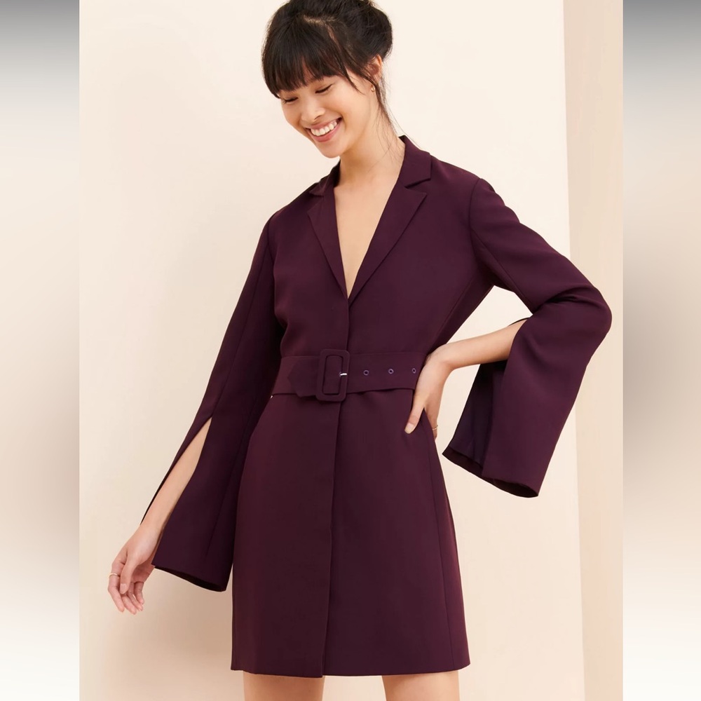 Anthropologie Dark Purple Blazer Dress